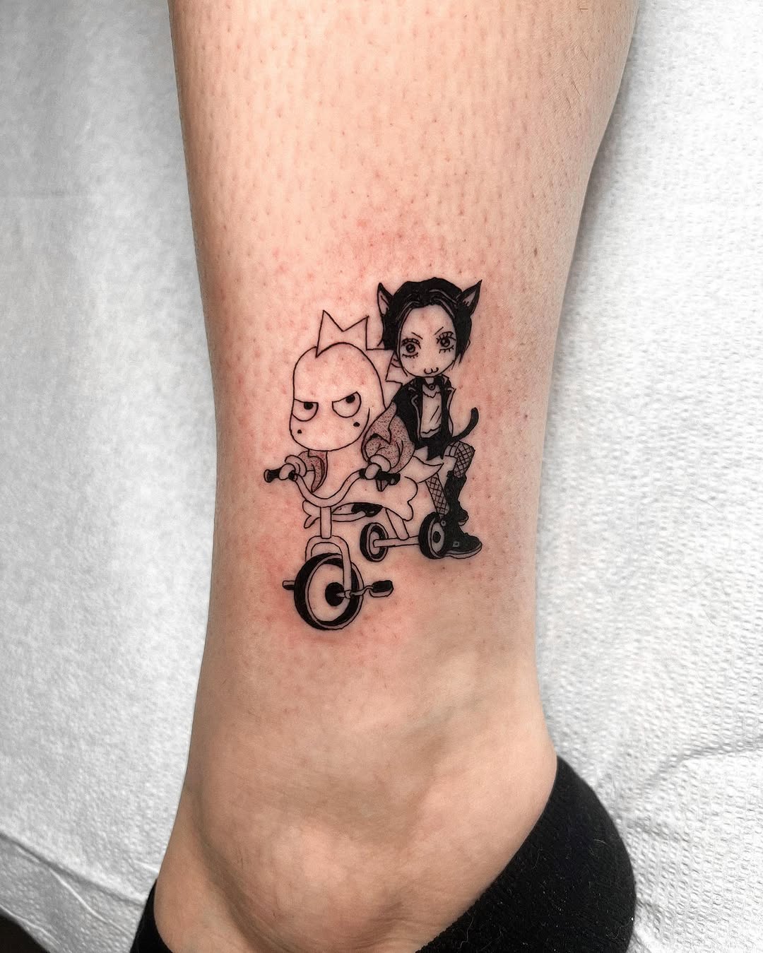 오토바이, 자전거, Lettering