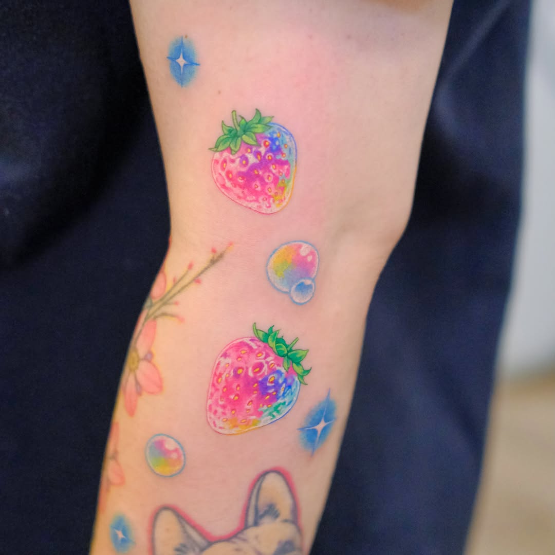 Flower, 딸기, 과일