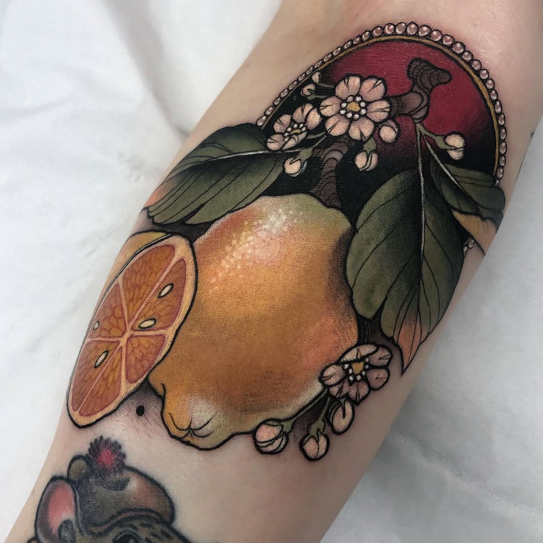 Flower, 석류, 레몬, 과일