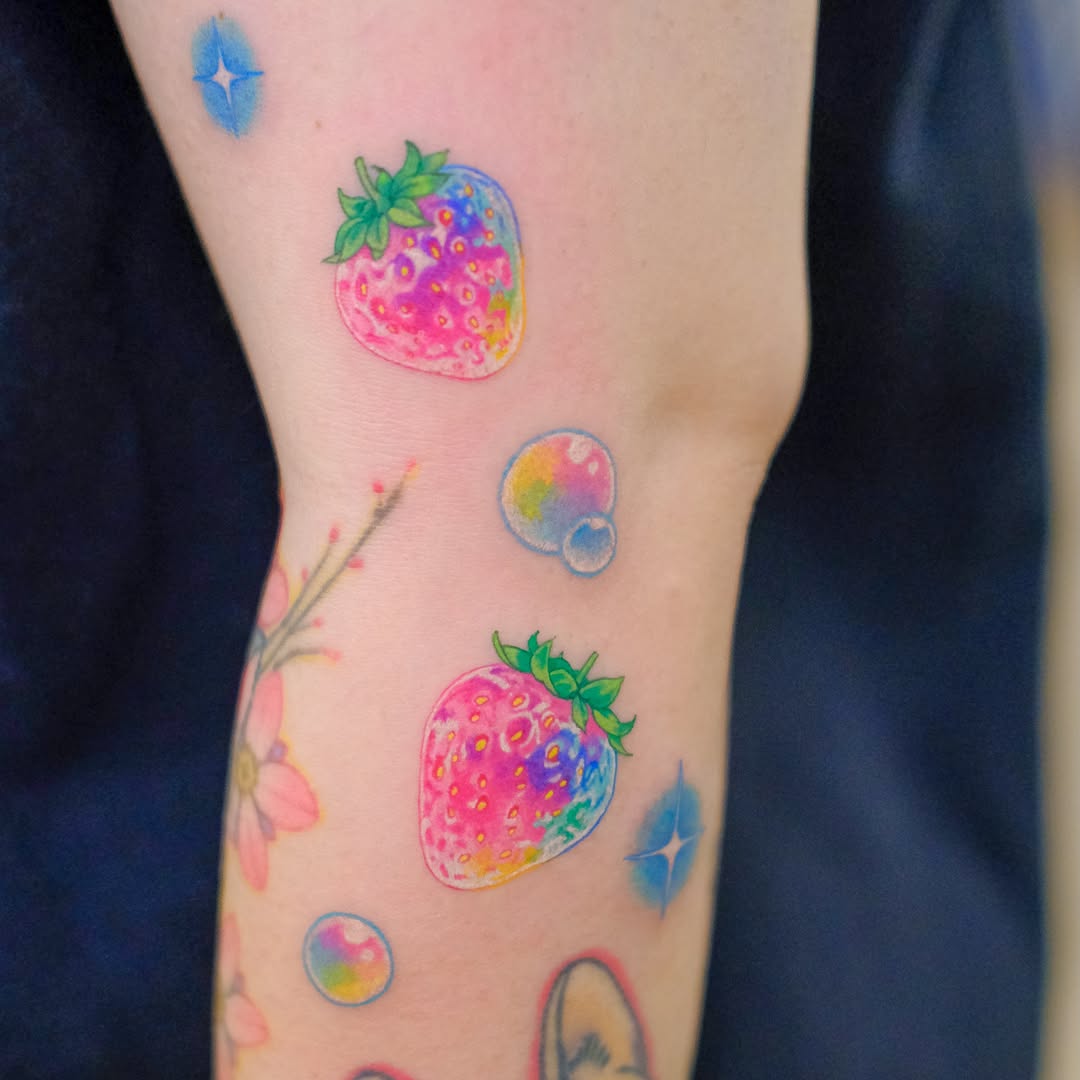 Flower, 딸기, 과일