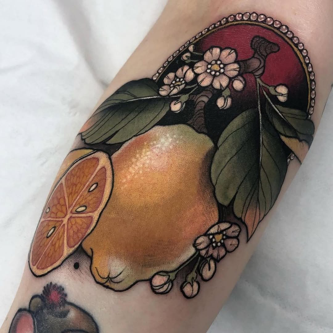 Flower, 레몬, 과일, 석류